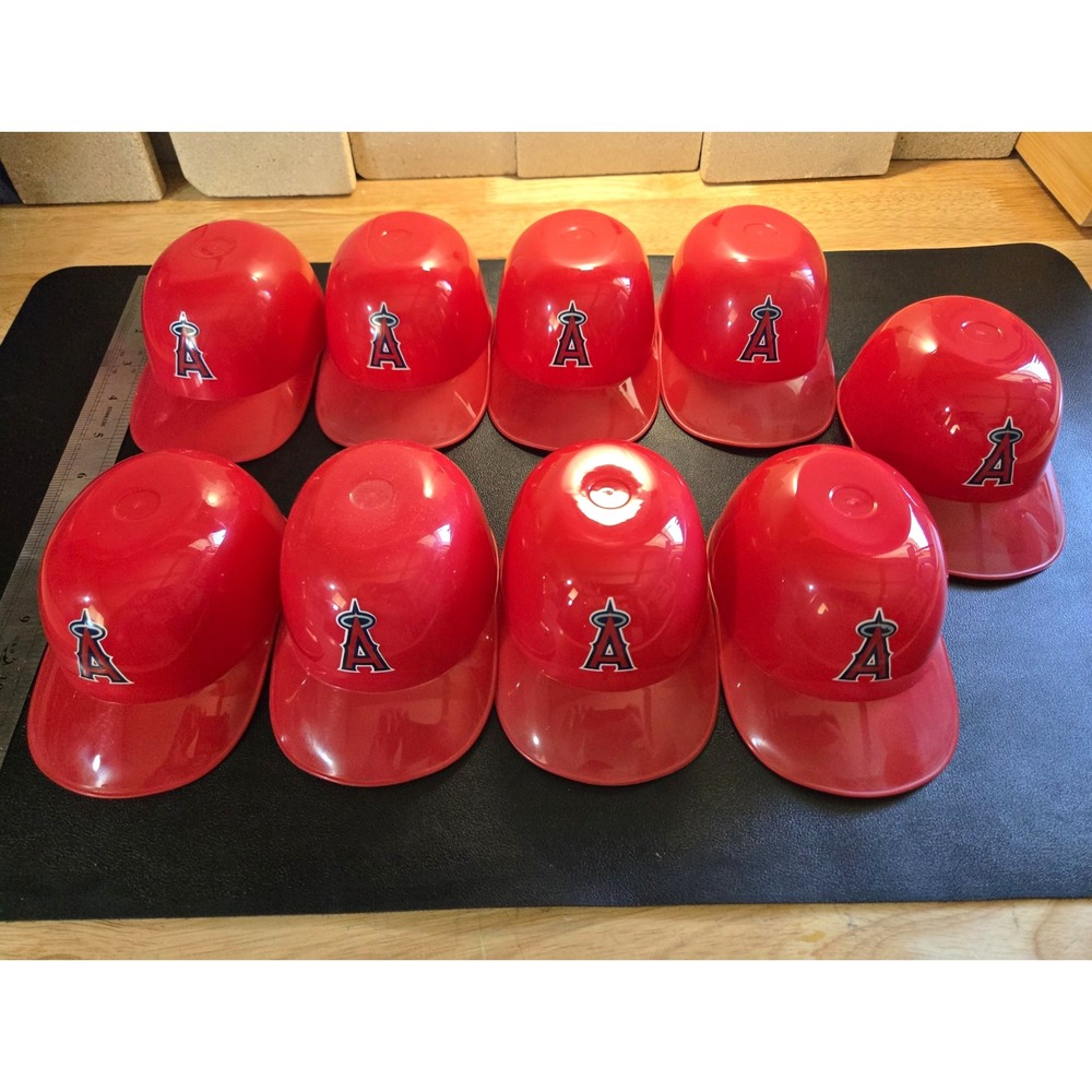 Lot of 9 BDA Los Angeles Angels Mini Helmet Ice Cream Snack Bowls 2010 MLB